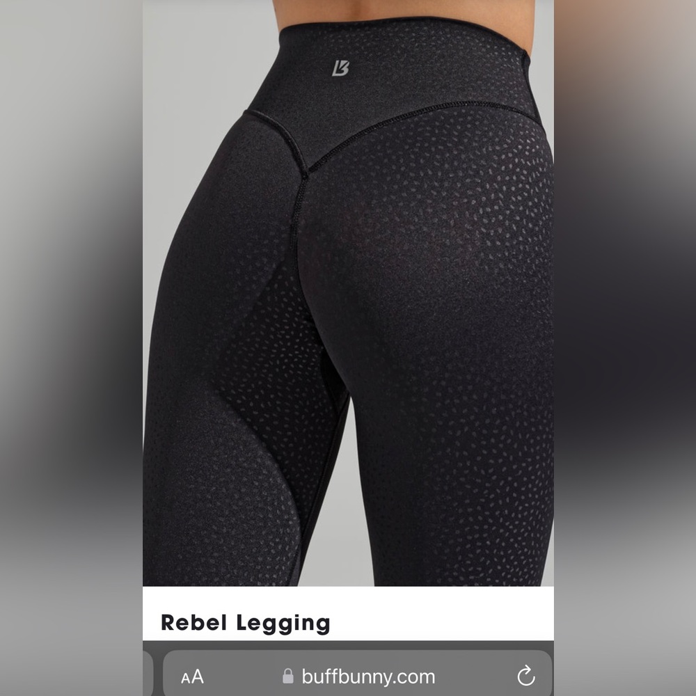 Buff Bunny Rebel leggings embossed bossy print